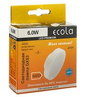 Светодиодная лампа Ecola GX53 LED Premium 6W (матовая) 4200K